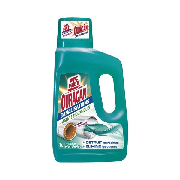WC NET - Wc net canalisation ouragan menthol ou marine 1l