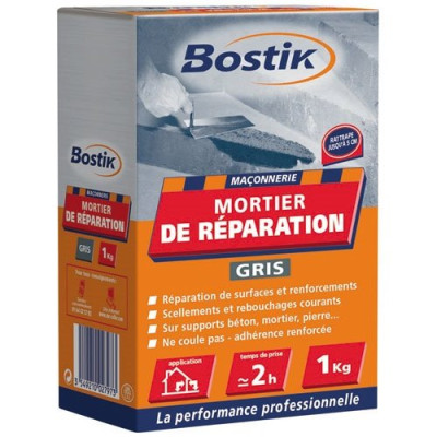 Mortier de réparation poudre gris 1kg