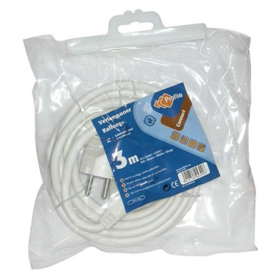 RALLONGE 3M BLANC 3G1.5 (Vendu par 1)