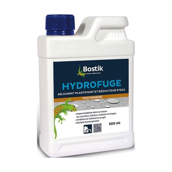 BOSTIK - Hydrofuge mortier et béton liquide sol et mur 500ml