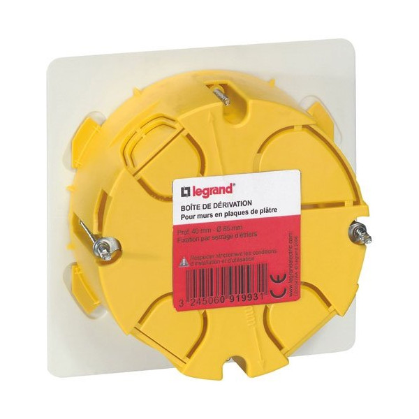 LEGRAND - Boîte dérivation à encastrer d.100mm pour plaque de plâtre