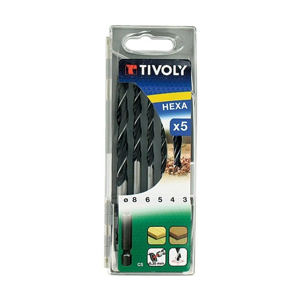 TIVOLY - Forets bois hexagonaux coffret de 5p.