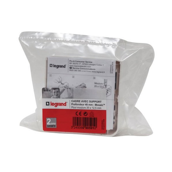 LEGRAND - Cadre mosaïc 2 mod.40mm blc sc 90591