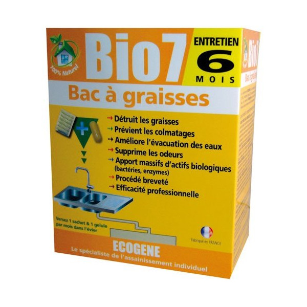 ECOGENE - Bio7 entretien bacs à graisses 6 doses