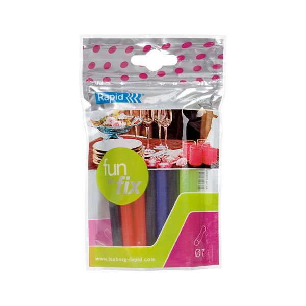 RAPID - Colle fun to fix 7mm couleurs blister