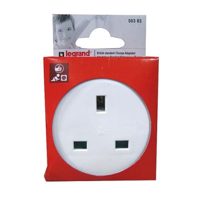 ADAPTATEUR 2P+T ANGLETERRE/FRANCE BL