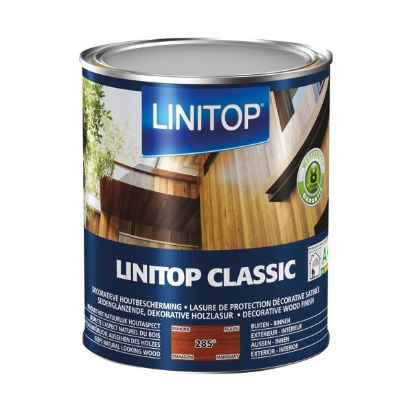 LINITOP - Durieu Linitop classic lasure satin 1l acajou