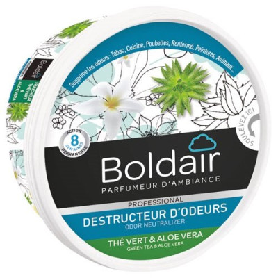 BOLDAIR GEL DEST.ODEUR THE VERT  300G (Vendu par 1)