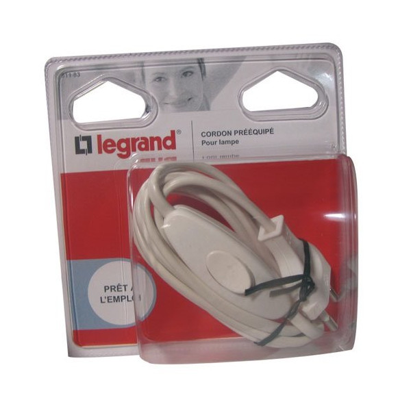 LEGRAND - Cordon équipé 1m50 lampe blanc sc