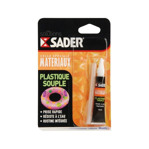 SADER - Sader colle plastique souple tube alu 12ml