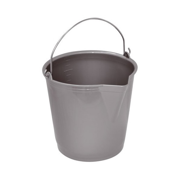 ALUMINIUM ET PLASTIQ - Seau à bec 13l gradué anse met.silver