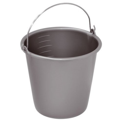 SEAU MENAGE 8L ANSE METAL SILVER (Vendu par 1)