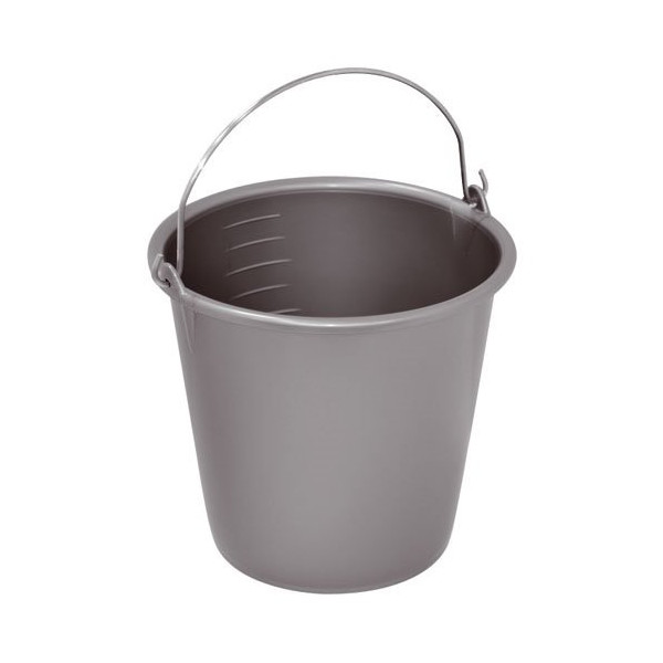 ALUMINIUM ET PLASTIQ - Seau ménage 8l anse métal silver