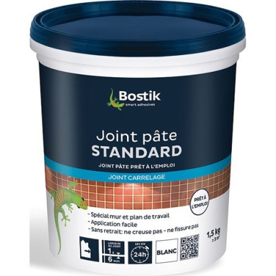 JOINT CARREL.PATE BLANC 1.5KG BOSTIK (Vendu par 1)