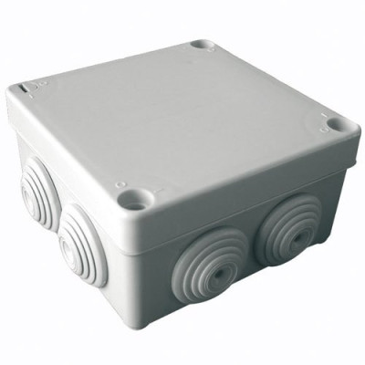 Boîte étanche carrée 100x100x50 à visser 1/4 de Tour IP 55