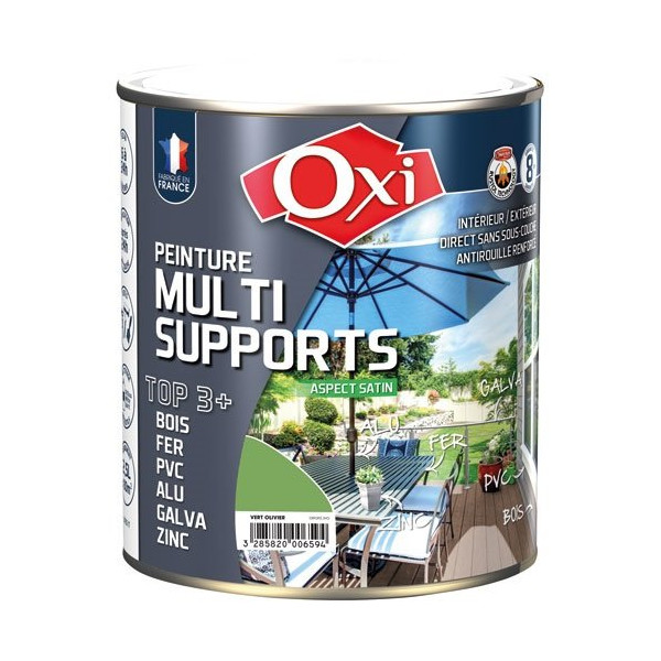OXI - PEINT.TOP 3 BOIS FER PVC 2.5L VERT OLIVIER
