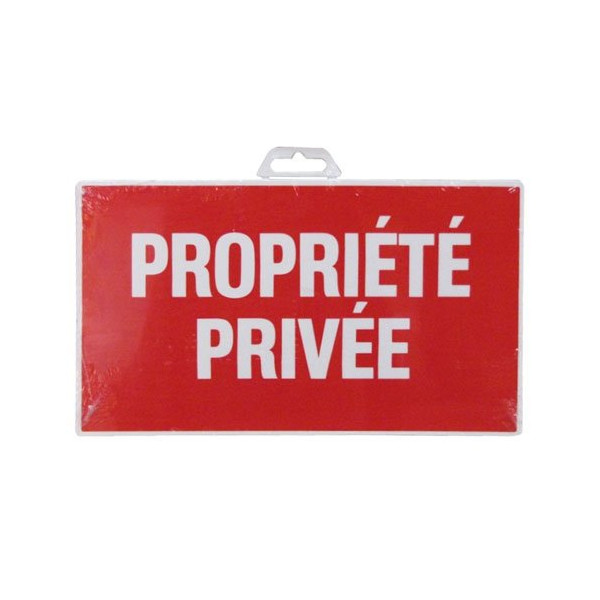 NOVAP - Plaque 330x200mm PROPRIETE PRIVEE sur carte