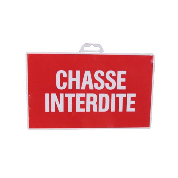 NOVAP - Plaque 330x200mm CHASSE INTERDITE sur carte