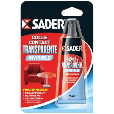 SADER COLLE CONTACT TRANSPAR.TUBE 55ML (Vendu par 1)