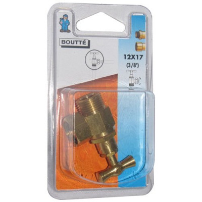 ROBINET CHASSE 12X17 BRUT EQUER.  SC (Vendu par 1)