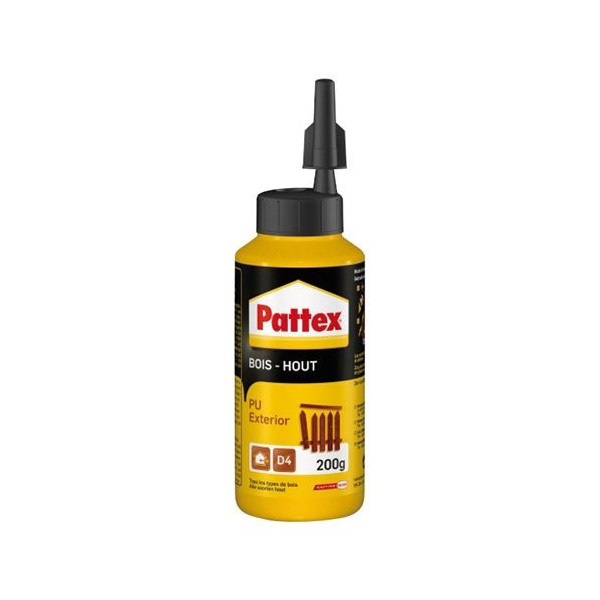 PATTEX - Pattex colle bois PU bouteille 200g d4