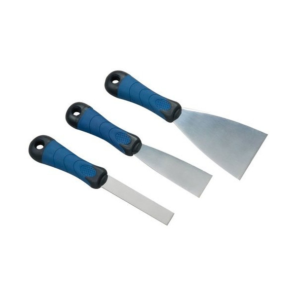 SAVY - Couteau manche bimatière lot de 3 acier 2cm 4cm et 8cm