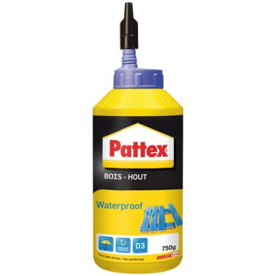 PATTEX BOIS WATERPROOF BOUTEILLE 750G (Vendu par 1)