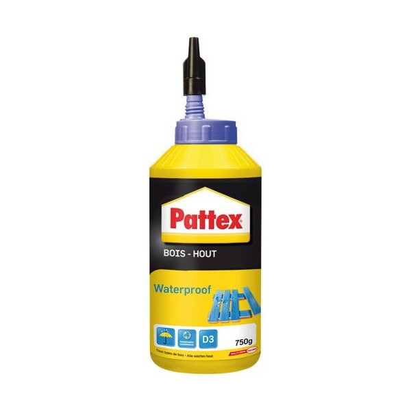 PATTEX - Pattex colle bois waterproof bouteille 750g