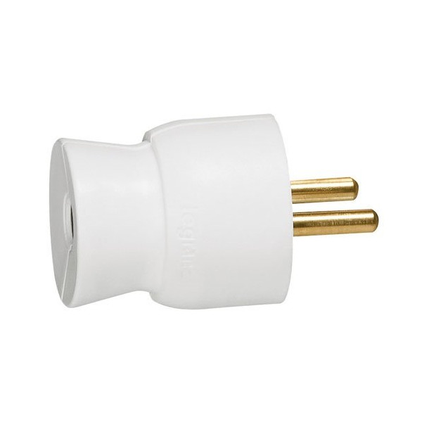 LEGRAND - Fiche mâle 2p+t blanc vrac