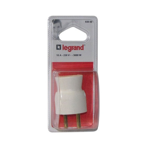 LEGRAND - Fiche mâle 2p+t blanc blister