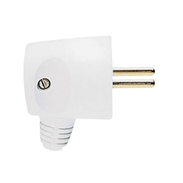 LEGRAND - Fiche mâle 2p+t sortie latérale blanc blister
