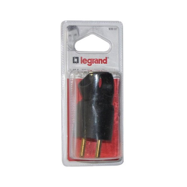 LEGRAND - Fiche mâle 2p+t annela noir blister