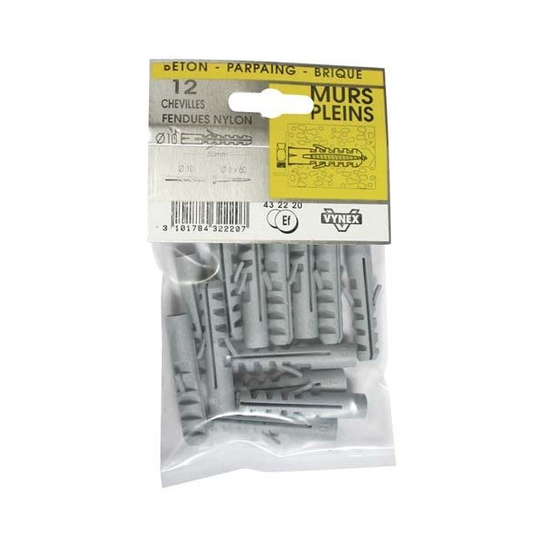 VYNEX - Cheville fendue nylon 10x50 sc