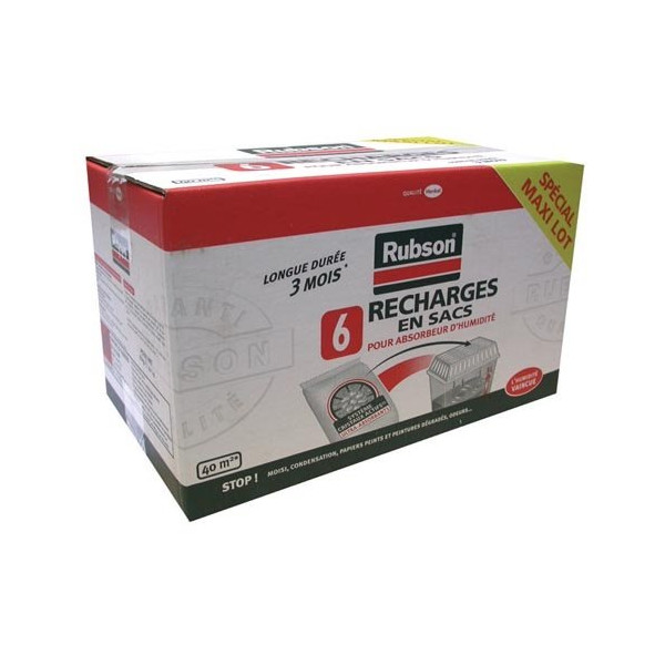 RUBSON - Recharge absorbeur sac 6x1kg
