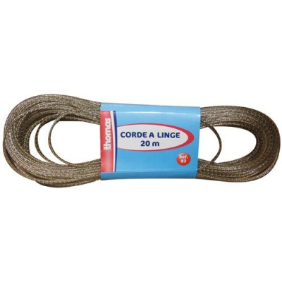 CORDE A LINGE 20M ACIER PLASTIFIE (Vendu par 1)