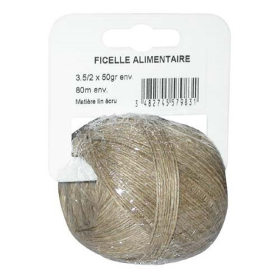 FICELLE LIN ECRU 3.5/2 50GR (Vendu par 1)