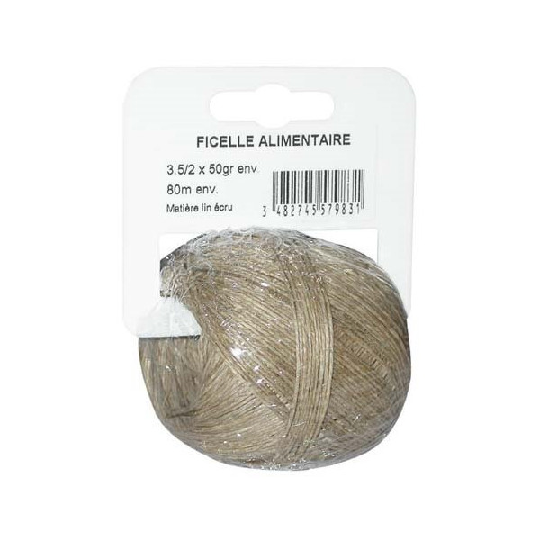 CORDERIE TOURNONAISE - Ficelle lin écru 3.5/2 50gr