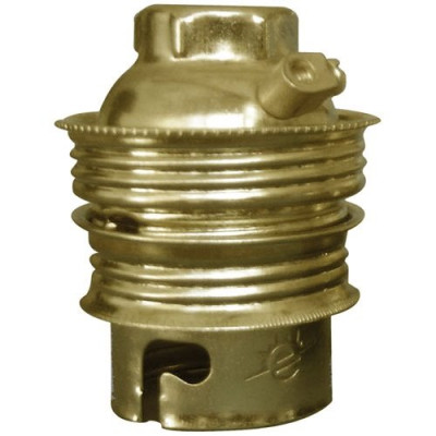 DOUILLE B22 AC.LAITONNE DOUBLE BAGUE V (Vendu par 1)