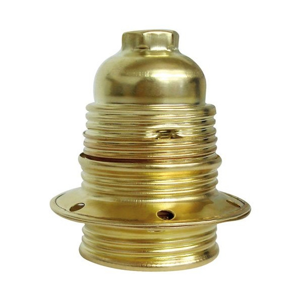 ZENITECH - Douille E27 acier laitonné double bague borne de terre vrac