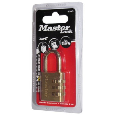 CADENAS 3 CHIF.ALU LAITONNÉ 30MM  BL (Vendu par 1)