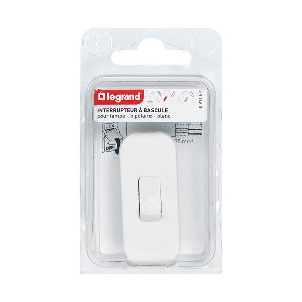 LEGRAND - Interrupteur lampe 2a blanc s/c