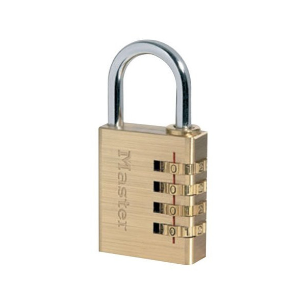 MASTER LOCK - Cadenas à 4 chiffres - laiton - 40 mm