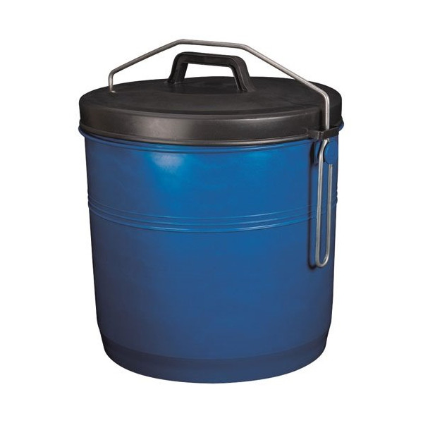 ALUMINIUM ET PLASTIQ - Poubelle couvercle inséparable 16l bleu