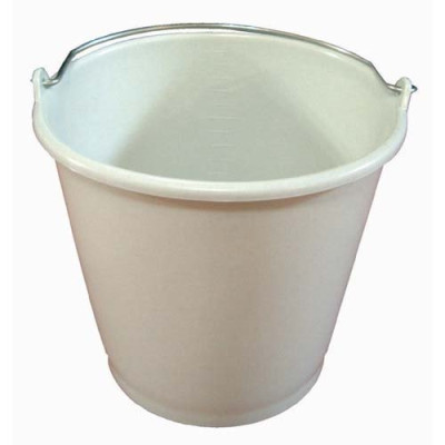 SEAU MENAGE 16L GRADUE BLANC PAILLETE (Vendu par 1)