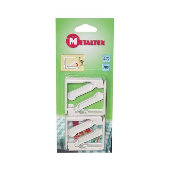 METALTEX - Lot de 4 Fixe-nappe plastique