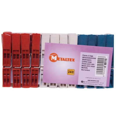 PINCE LINGE PLAST SACHET 24   405115 (Vendu par 1)