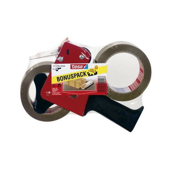 TESA - Promo emballage dérouleur PP 66mx50mm x2
