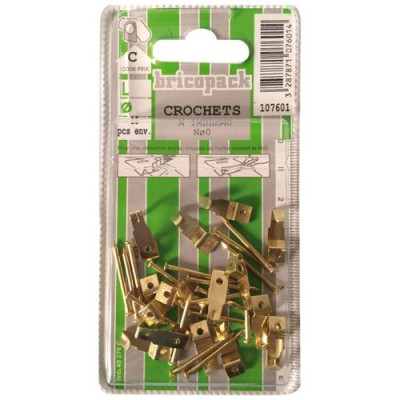 CROCHET A TABLEAU N 0 X15      BL (Vendu par 1)