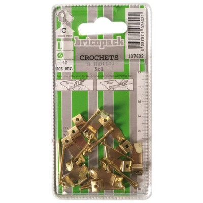 CROCHET A TABLEAU N 1 X12      BL (Vendu par 1)