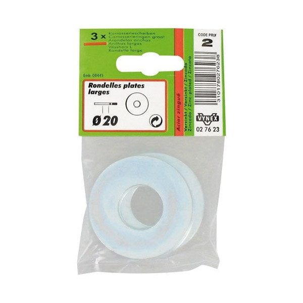 VYNEX - Rondelle large diam.20mm x3 en sachet